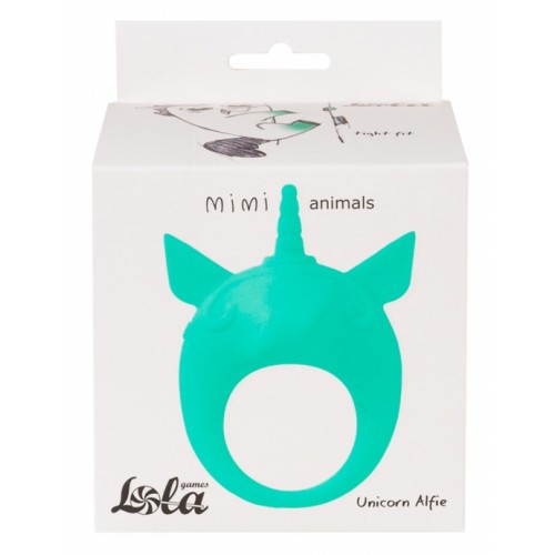 Эрекционное виброкольцо Mimi Animals Unicorn Alfie Green