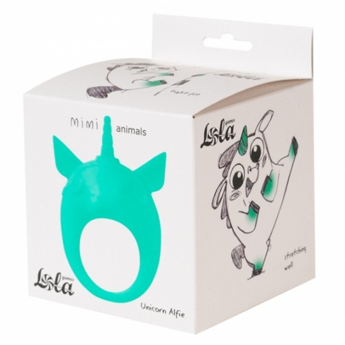 Эрекционное виброкольцо Mimi Animals Unicorn Alfie Green