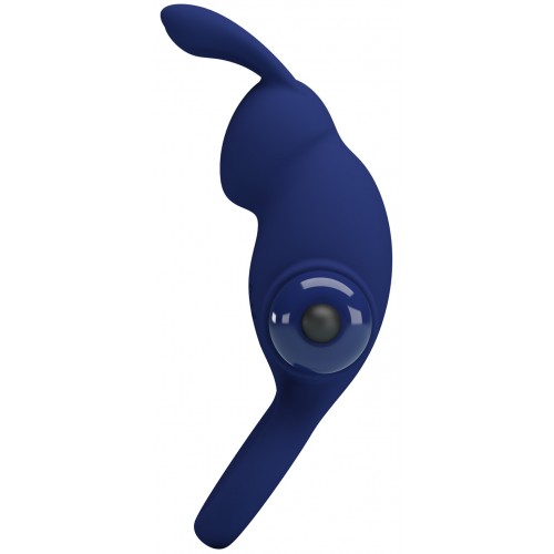 Эрекционное виброкольцо Pretty Love Vibrant Penis Ring I с клиторальным стимулятором синее