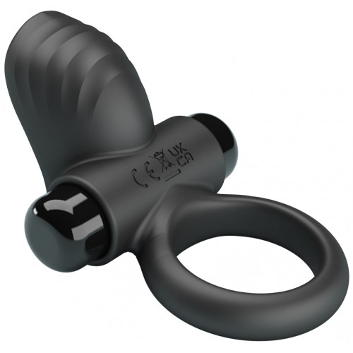 Эрекционное виброкольцо Pretty Love Vibrant Penis Ring Adrien черное