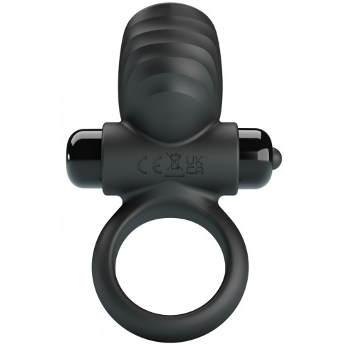 Эрекционное виброкольцо Pretty Love Vibrant Penis Ring Adrien черное