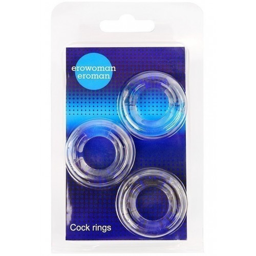 Набор прозрачных эрекционных колец EroMan
