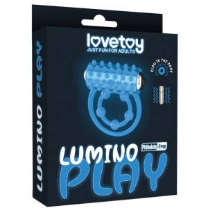 Двойное виброкольцо светящееся в темноте Lumino Play Vibrating Penis Ring (иной угол)