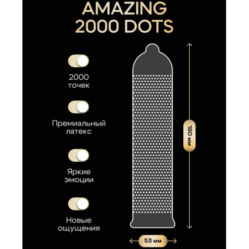 Презервативы в металлическом кейсе Maxus №3 Amazing 2000 Dots точечные