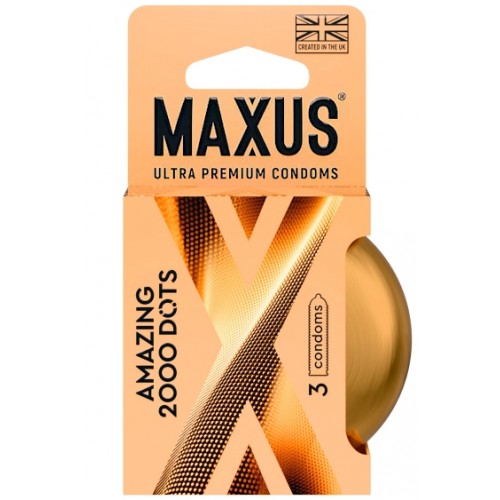Презервативы в металлическом кейсе Maxus №3 Amazing 2000 Dots точечные
