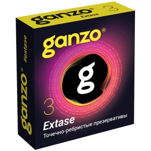 Презервативы Ganzo №3 Extase точечно-ребристые