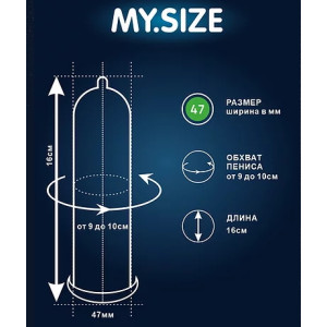 Презервативы My.Size Pro №36 размер 47 (иной угол)