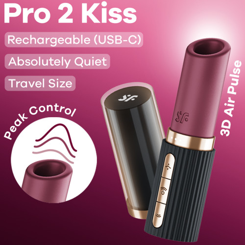 Вакуумно-волновой стимулятор-помада с вибрацией Satisfyer Pro 2 Kiss