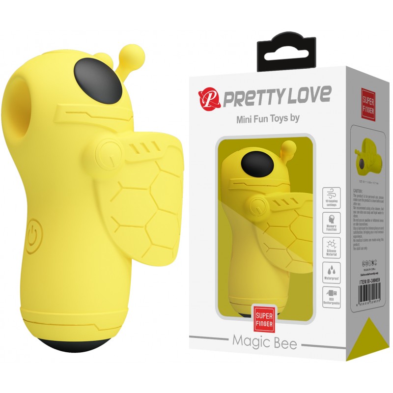 Насадка на палец Pretty Love Magic Bee с вакуумно-волновой стимуляцией