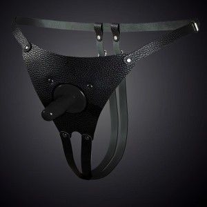 Кожаные трусики со штырьком для страпона Sitabella (иной угол)