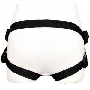 Ремень для страпона чёрный (иной угол)