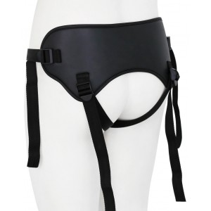 Ремень для страпона черного цвета (иной угол)