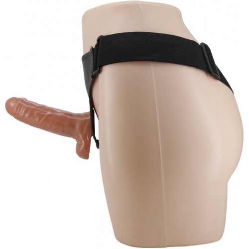 Вибрострапон-мулат с реалистичной насадкой Realdeal Penis Strap On 16 см