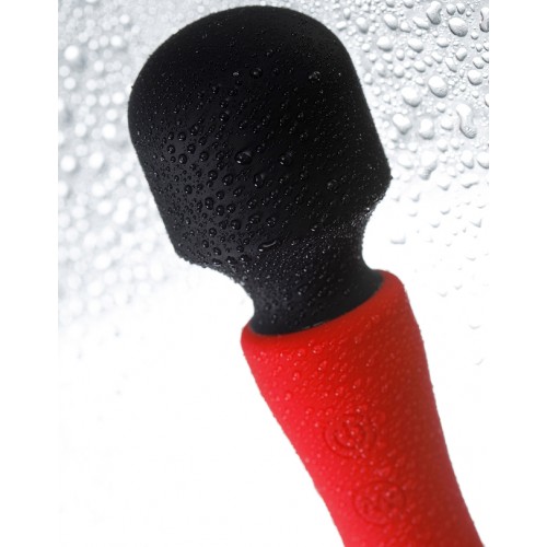 Двусторонний вибромассажер Black&Red by Toyfa, силикон, красный, 21 см