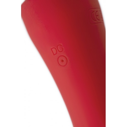 Двусторонний вибромассажер Black&Red by Toyfa, силикон, красный, 21 см