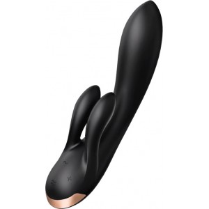 Смарт-вибратор Satisfyer Double Flex Connect App черный (иной угол)