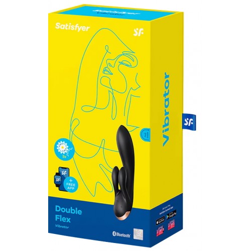 Смарт-вибратор Satisfyer Double Flex Connect App черный
