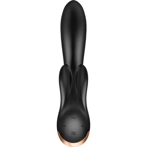 Смарт-вибратор Satisfyer Double Flex Connect App черный