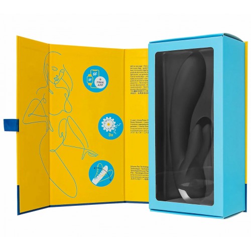 Смарт-вибратор Satisfyer Double Flex Connect App черный