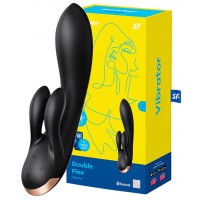 Смарт-вибратор Satisfyer Double Flex Connect App черный