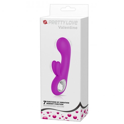 Перезаряжаемый вибратор Pretty Love Chris пурпурный с клиторальной стимуляцией
