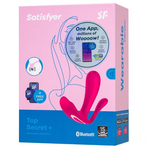 Анально-вагинальный смарт-стимулятор для ношения Satisfyer Top Secret Plus розовый