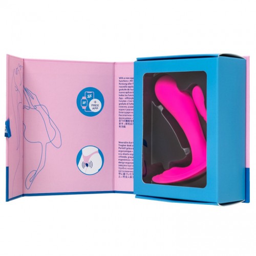 Анально-вагинальный смарт-стимулятор для ношения Satisfyer Top Secret Plus розовый
