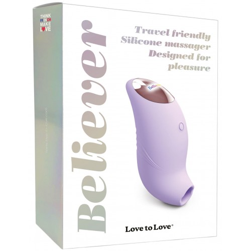 Перезаряжаемый стимулятор клитора с подвижным язычком Love to Love Believer Viva Mauve
