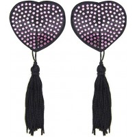 Черные пэстисы с розовыми стразами и кисточками