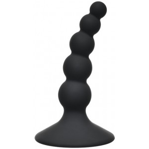 Анальная елочка на присоске First Time Ribbed Plug Black Анальная елочка на присоске First Time Ribbed Plug Black (иной угол)