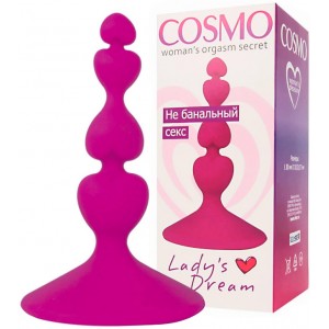 Розовая анальная втулка на присоске Cosmo Ladys Dream