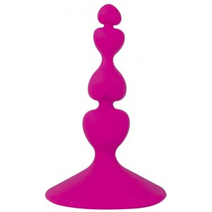 Розовая анальная втулка на присоске Cosmo Ladys Dream (иной угол)