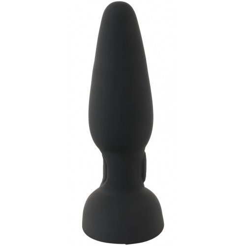 Анальная втулка с вибрацией в основании и дистанционным пультом управления Black Velvets