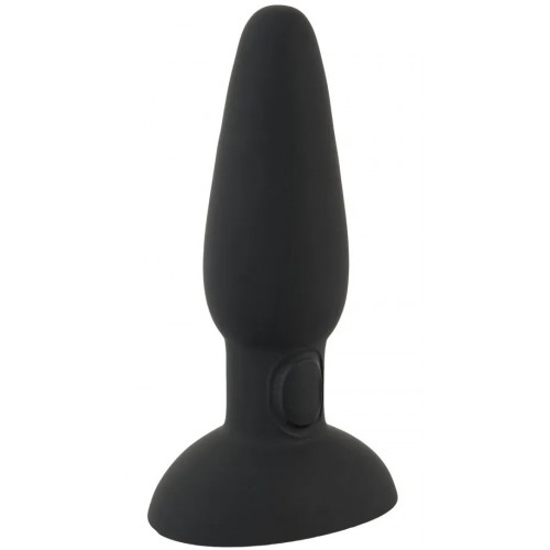 Анальная втулка с вибрацией в основании и дистанционным пультом управления Black Velvets