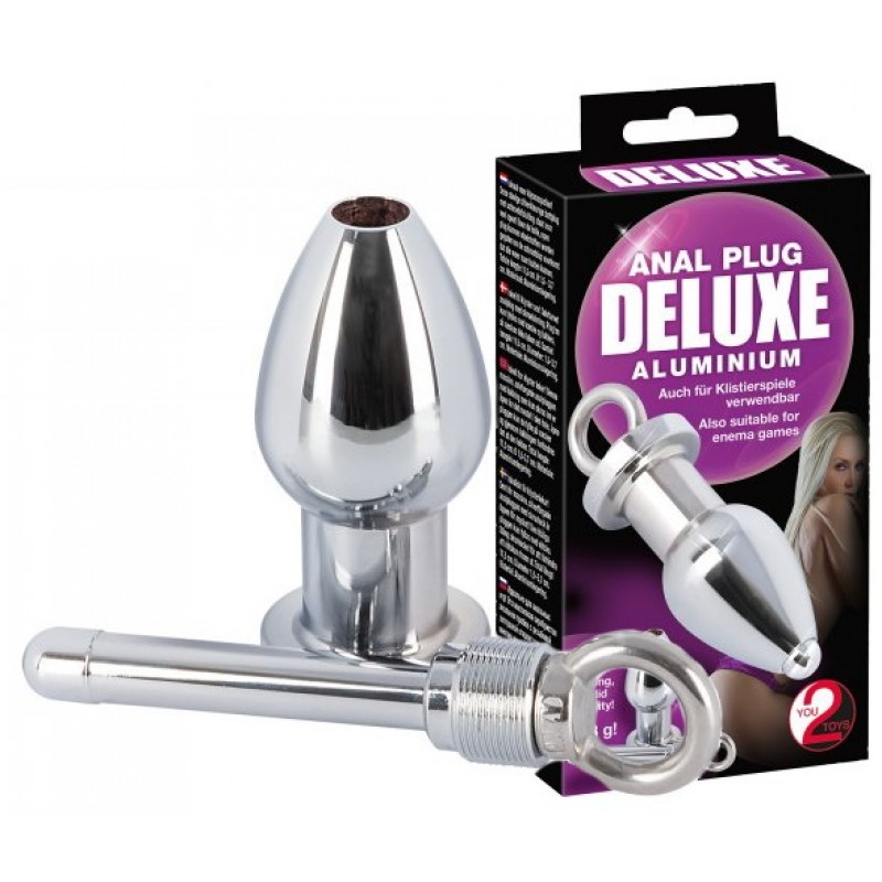 Анальный тоннель-пробка Deluxe из алюминия 