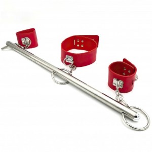 Жесткий металлический фиксатор для рук и шеи красный (иной угол)