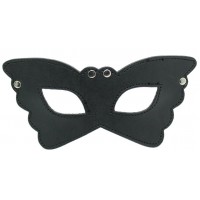 Чёрная маска бабочка с заклёпками
