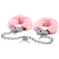 Металлические кандалы с розовым мехом