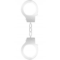 Белые металлические наручники Ouch Beginners Handcuffs