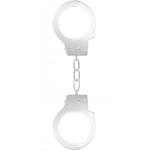 Белые металлические наручники Ouch Beginners Handcuffs