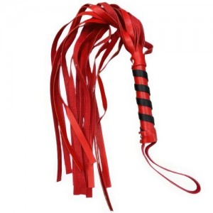Красная плеть с черно-красной ручкой (иной угол)