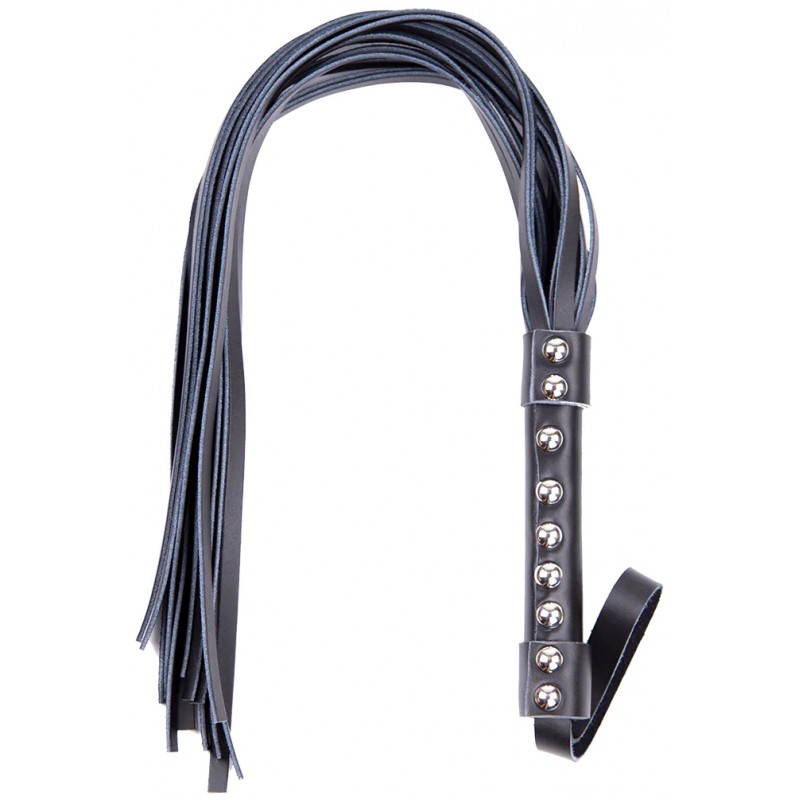 Черный флоггер из замши