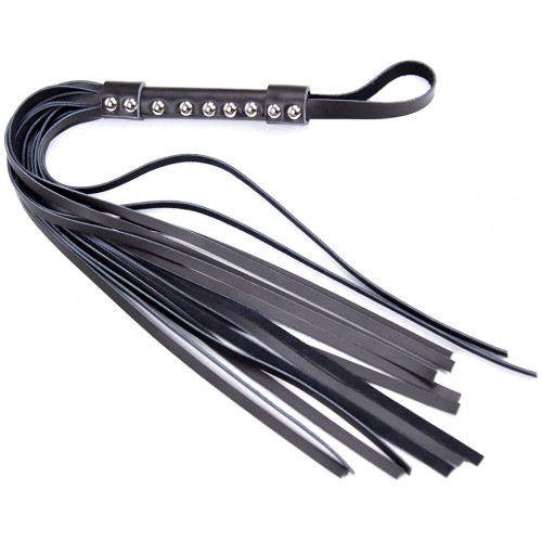 Черный флоггер из замши