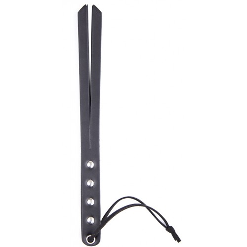 Кожаная плеть-пэдл черная