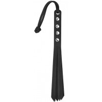 Кожаная плеть-пэдл черная