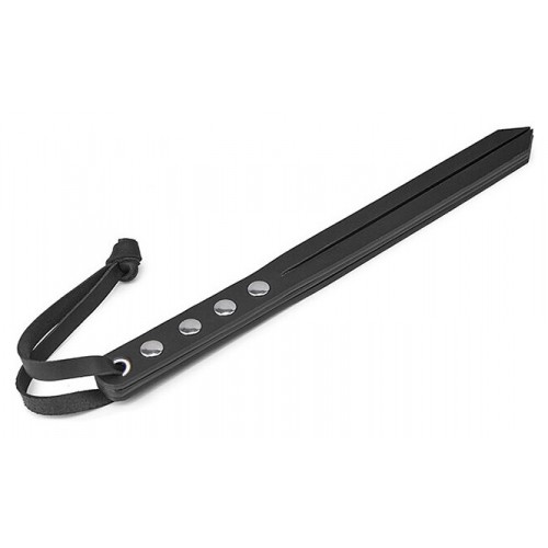 Кожаная плеть-пэдл черная