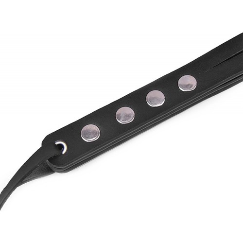 Кожаная плеть-пэдл черная