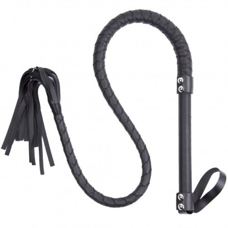 Длинный черный кнут 120 см