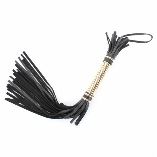 Плетка из натуральной кожи золото																																																		