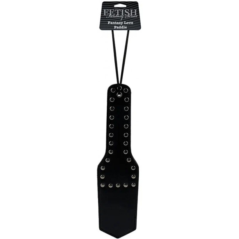 Черный пэдл-шлепалка с заклепками Love Paddle 30 см